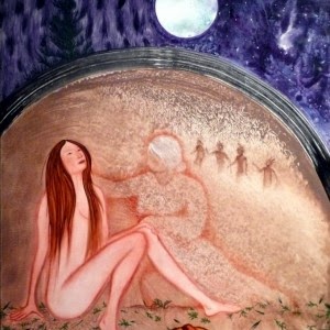 Obraz indiánské malířky Natashi Smoke Santiago z kmene Mohawk